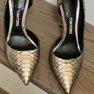 Tom ford snake silver pump shoes size 41